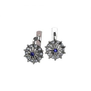 Серьги с фианитами "Морячка"