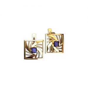 Серьги из золота с камнями "Диана"