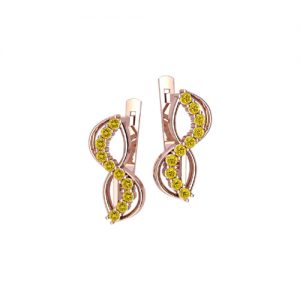 Серьги с камнями "Мимоза"