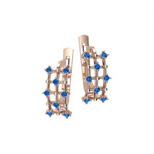 Серьги с фианитами "Небеса"