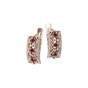 Серьги с фианитами "Дворец"