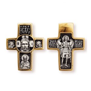 Спас нерукотворный. Святитель Николай. Архангел Михаил. Православный крест.