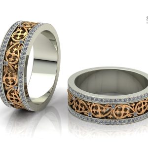 Кольцо обручальное "Мидл"