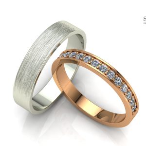 Кольцо обручальное с бриллиантами