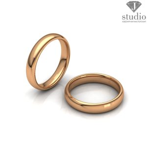 Кольцо обручальное гладкое "Гёзде"