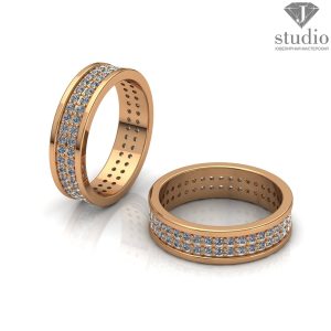 Кольцо обручальное "Дефне"