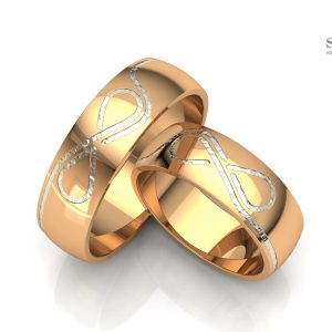 Кольцо обручальное "Нитка бесконечности"