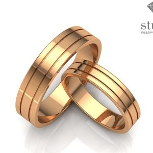 Кольцо обручальное "Перекрест душ"