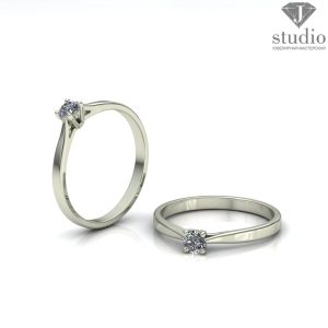Помолвочное кольцо в минималистичном стиле