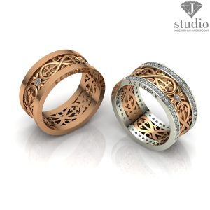 Кольцо обручальное "Я с тобой"