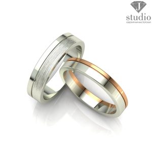 Кольцо обручальное "Одна дорога жизни"
