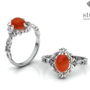 Кольцо помолвочное "Слеза дракона"