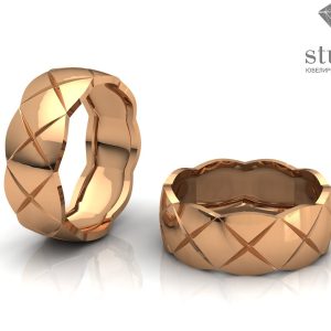 Кольцо обручальное "Звезда на удачу"