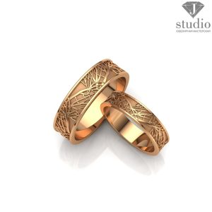 Обручальное кольцо "Узоры на льду"