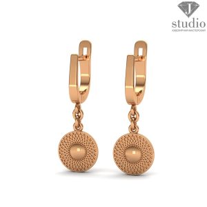 Серьги из золота длинные "Глаза природы"