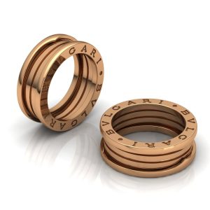 Кольцо обручальное с разрезами "Булгари"