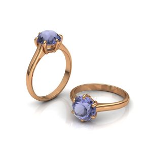 Кольцо помолвочное "Сиреневое небо"