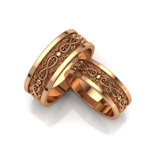 Кольцо обручальное "Умножение бесконечности"